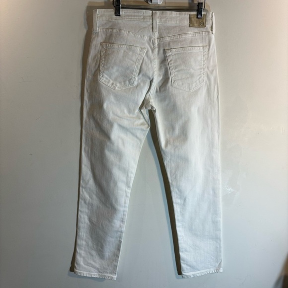 ADRIANO GOLDSCHMIED Sz 28R Ex-Boyfriend Slouchy Slim White Jeans High Waisted - Picture 3 of 11